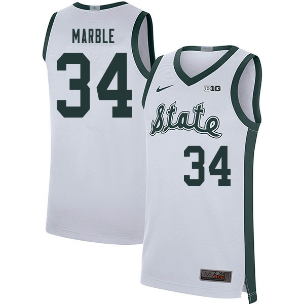 Men Michigan State Spartans #34 Julius Marble NCAA Nike Authentic White Retro College Stitched Basketball Jersey OU41B63CU